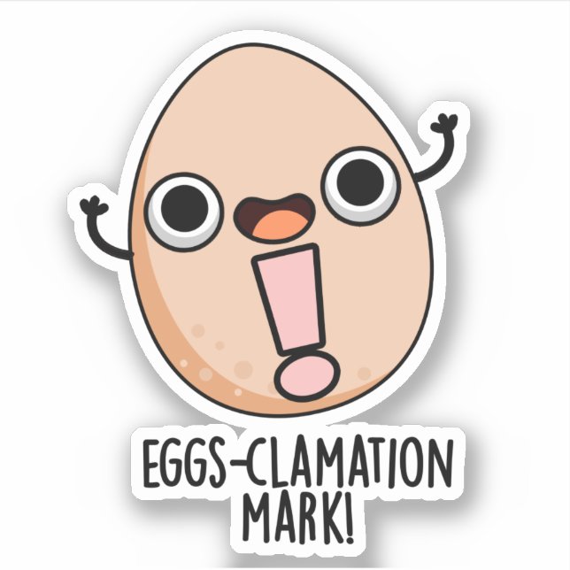 Sticker Jeu d'Oeufs Mark Funny Egg Pun (Devant)