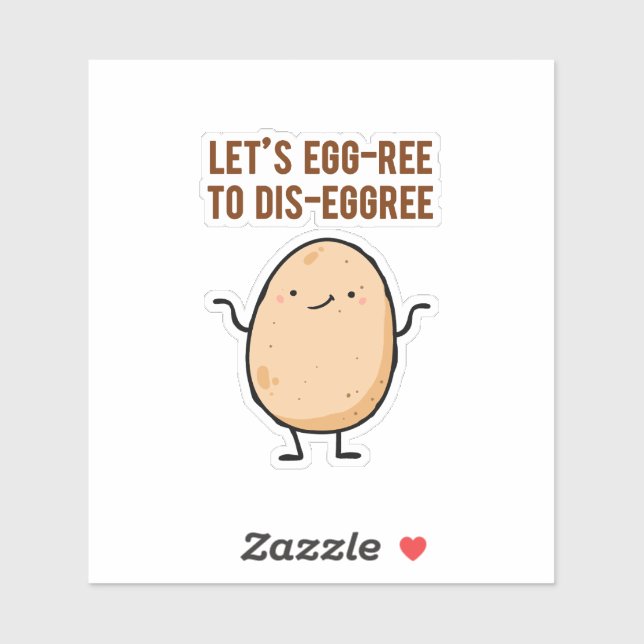 Sticker Jeu d'oeufs sans oeuf à l'oeuf sans oeuf coupé (Feuille)