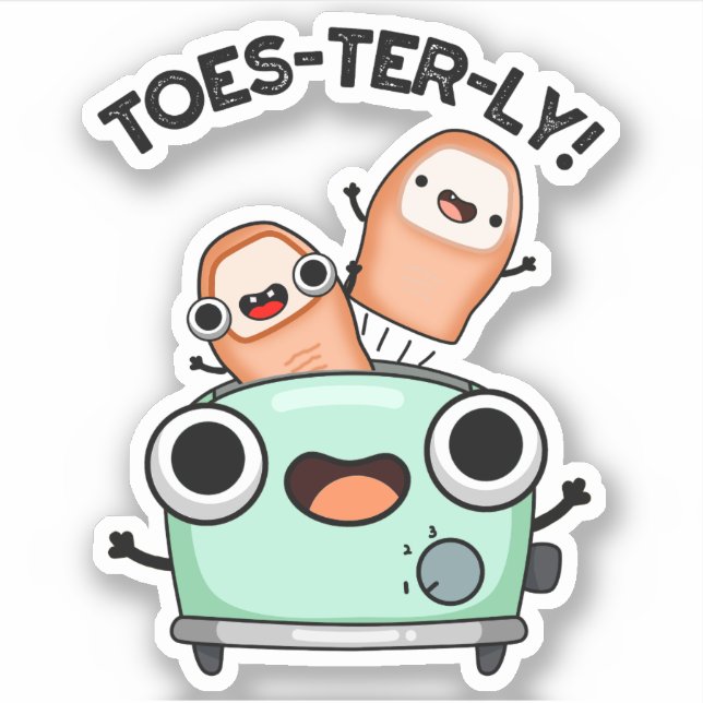 Sticker Jeu d'orteils amusant (Devant)