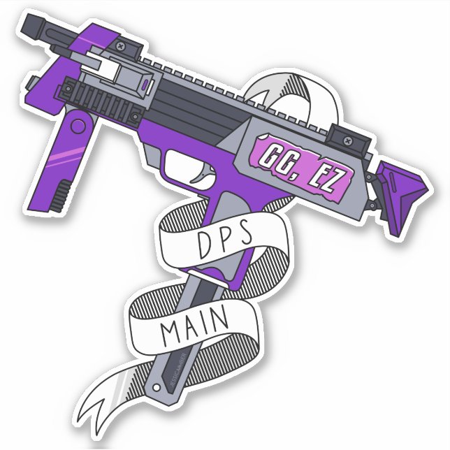 Sticker Jeu principal Jeu principal Purple Cartographie Ma (Devant)