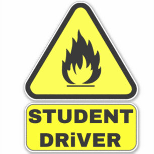 Sticker Jeune Conducteur Drôle (Attention Conducteurs Adol