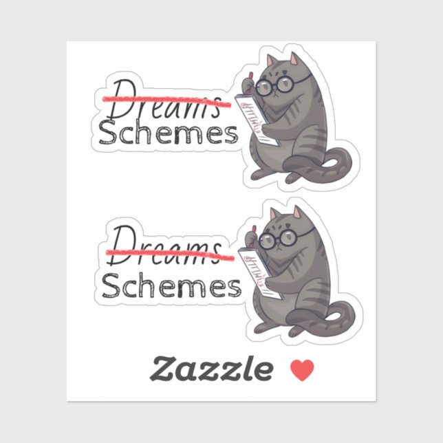 Sticker Jeux de chats mignons Chat amusant (Feuille)
