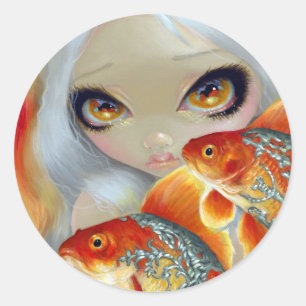 Sticker "Jeweled Fish : Silver and Gold"