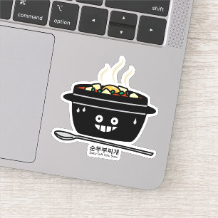 Sticker Jjigae doux épicés coréens de Sundubu de soupe à