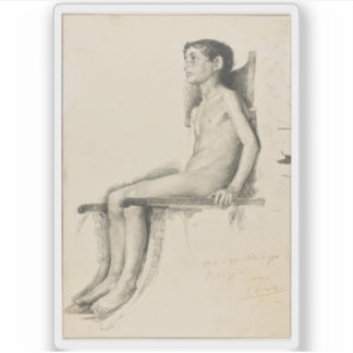 Sticker Joaquín Sorolla y Bastida - Étude d'un garçon assi