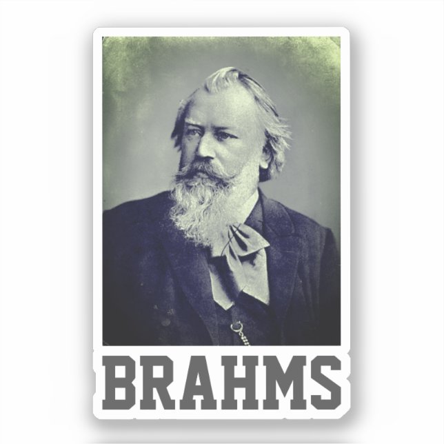 Sticker Johannes Brahms (1889) (Recto)