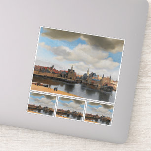 Sticker Johannes Vermeer, van Deft, Vue de Delft