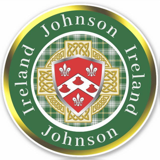 Sticker Johnson Shield & Celtic Cross Personnalisé (Devant)
