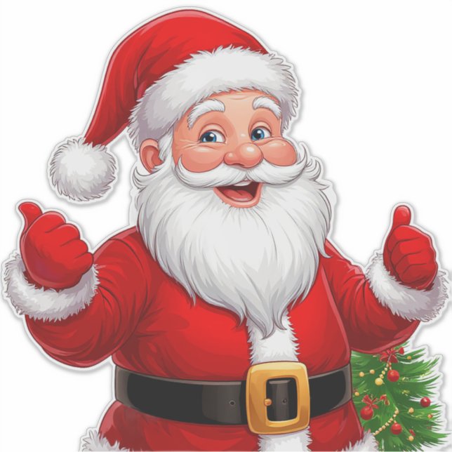 Sticker 🎅 Joie de Noël Santa Style Maison Joyeux (Devant)