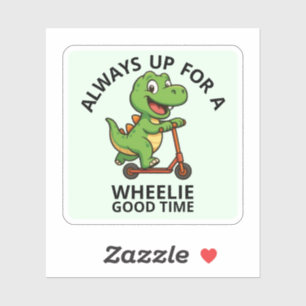 Sticker Joli Dinosaure Vert
