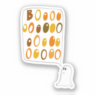 Sticker Joli fantôme BOO Halloween