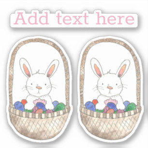 Sticker Joli lapin de Pâques pour les enfants
