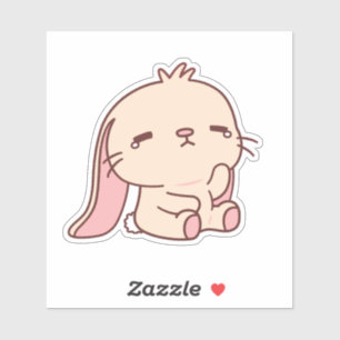 Sticker Joli lapin triste