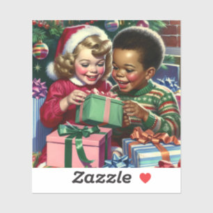 Sticker Joli Noël à l'ancienne et bonne année