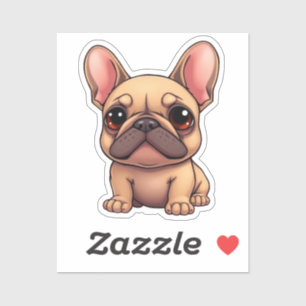 Sticker Joli petit chien animal familier bouledogue frança