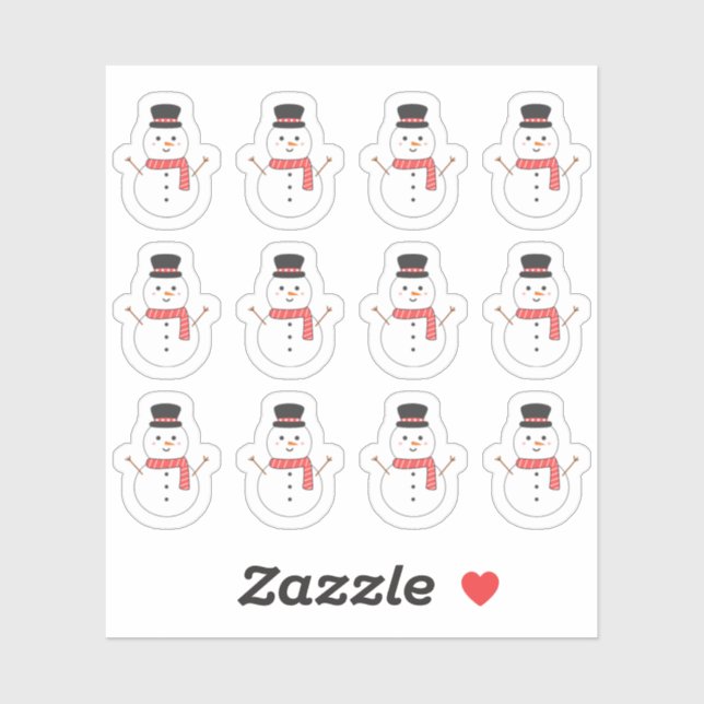 Sticker Joli planificateur de Noël saison hivernale bonhom (Feuille)