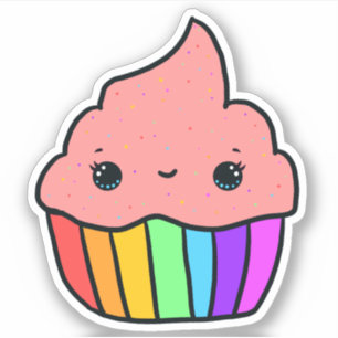 Sticker Joli Rainbow Cupcake Sprinkings