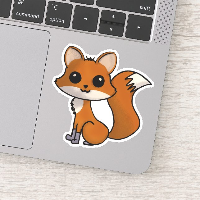 Sticker Joli style Red Fox Kawaii (Détail)
