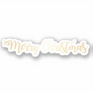 Sticker Joli texte moderne élégant de Joyeux Noël d'or