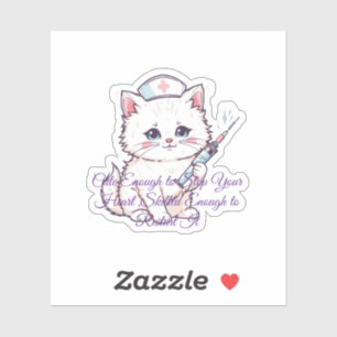 Sticker Jolie infirmière chat Étudiante en soins infirmier