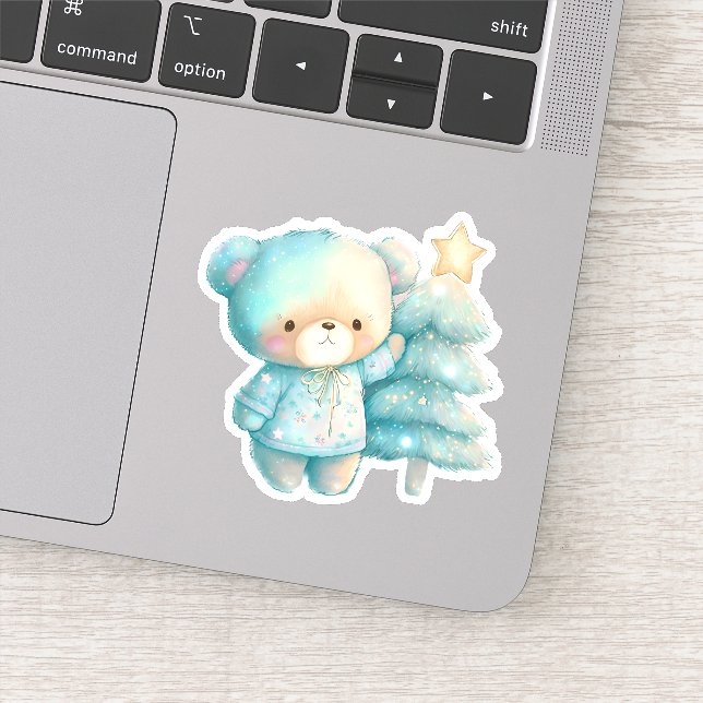 Sticker Jolie Ours et Noël (Détail)