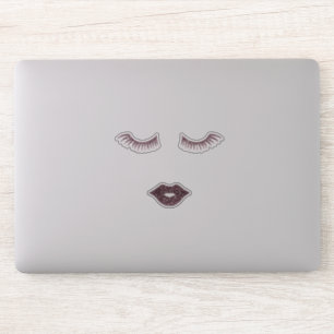 Sticker Jolie Parties scintillant Fille Faux Lashes, Lèvre