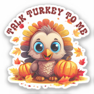 Sticker Jolie Turquie et feuillage d'automne