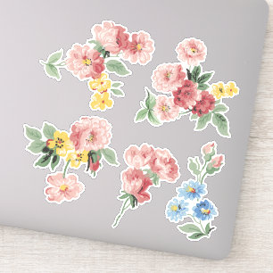 Sticker Jolies Fleurs Pastel