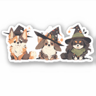 Sticker Jolies sorcières de chien