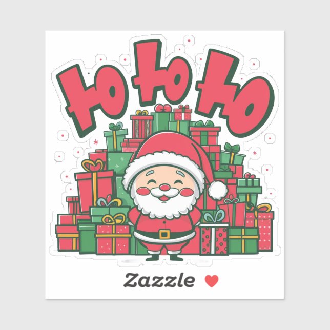 Sticker Jolly Cartoon Père Noël Noël-67748 (Feuille)