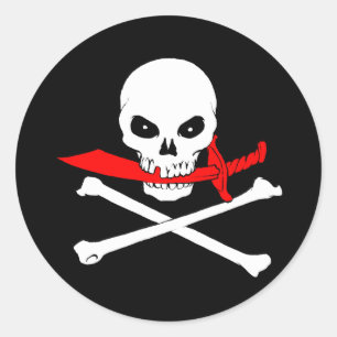 Sticker jolly roger (cutlass)