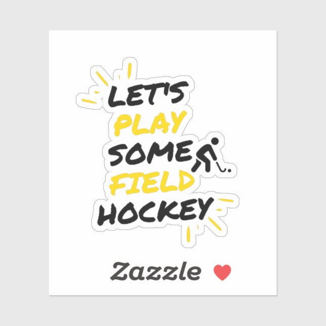 Sticker jouer au hockey sur gazon (Feuille)