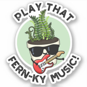 Sticker Jouer Ce Puzzle Plante Drôle De Musique Fern