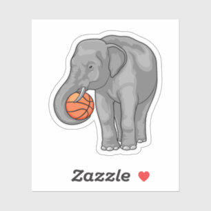 Sticker Joueur de basket-ball éléphant