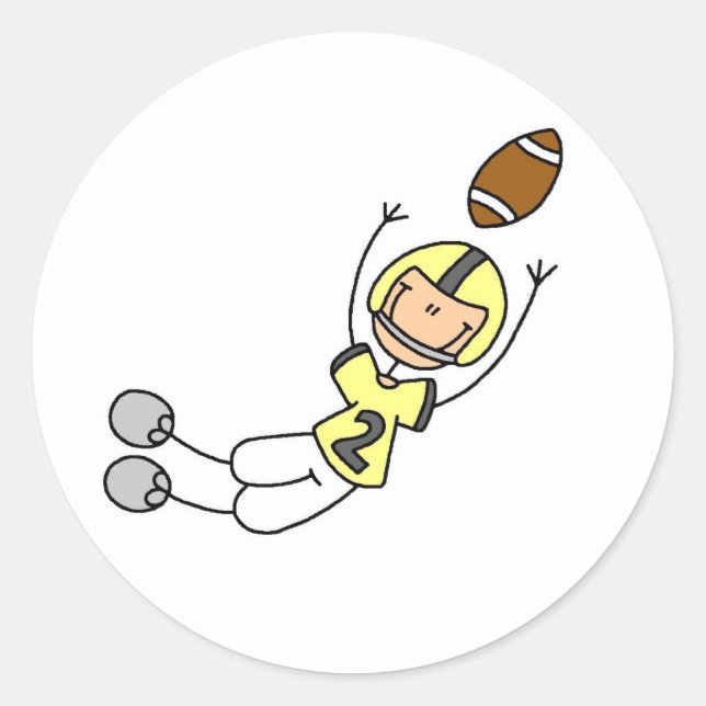 Sticker Joueur de football Jaune (Devant)