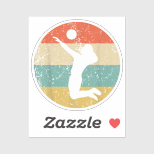 Sticker Joueur de volley-ball vintage