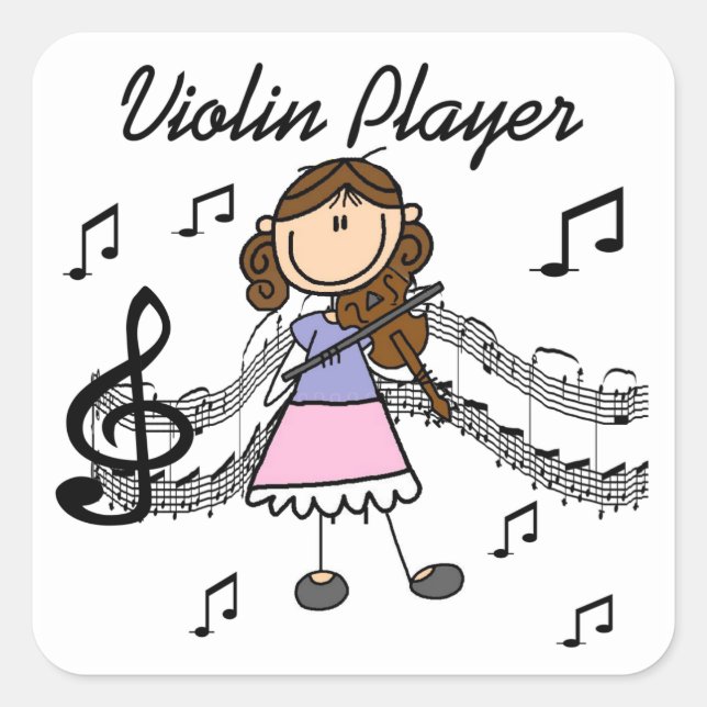 Sticker Joueur Violon de la Figure Stick (Devant)