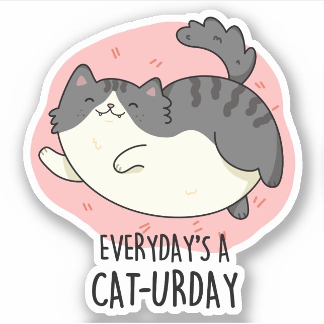 Sticker Jour après jour, un chat-jour amusant jeu de chats (Devant)