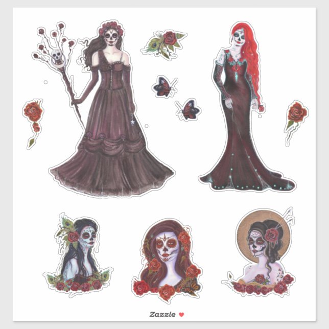 Sticker Jour des filles mortes par Renee Lavoie (Feuille)
