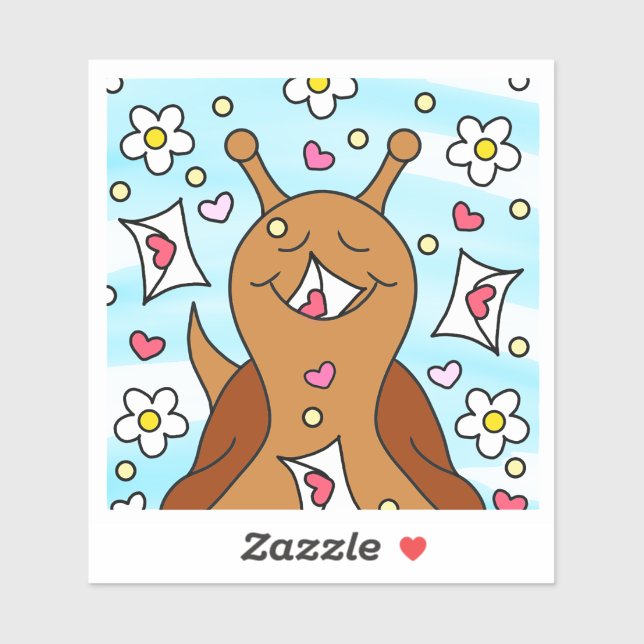 Sticker Jour des Valentines aux escargots | Vinyle (Feuille)