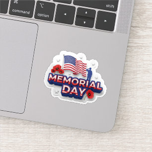 Sticker Jour du Souvenir Drapeau États-Unis Patriotique So