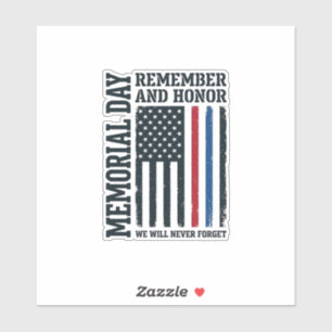 Sticker Jour du Souvenir Hommage et Tribut Vector Des