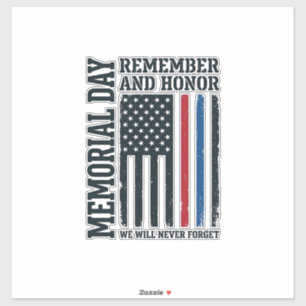Sticker Jour du Souvenir Hommage et Tribut Vector Des