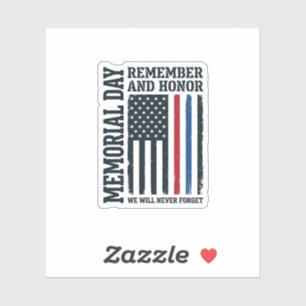 Sticker Jour du Souvenir Hommage et Tribut Vector Des