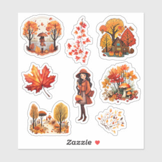Sticker Journal Automne aquarelle scrapbook stationnaire