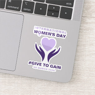 Sticker Journée internationale des femmes Don pour gagner 