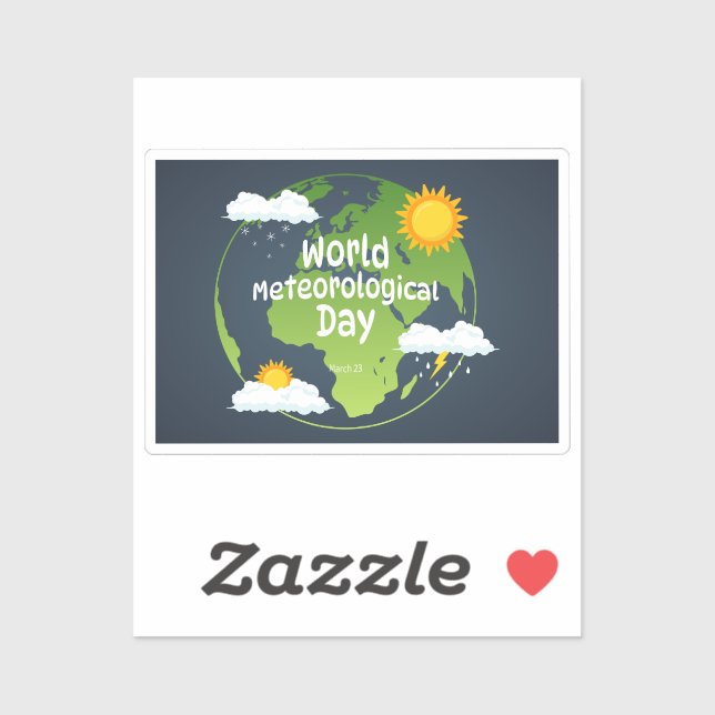 Sticker Journée météorologique mondiale (Feuille)