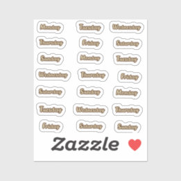 Sticker Jours de la semaine cursive