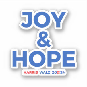 Sticker Joy and Hope - Harris Walz 2024