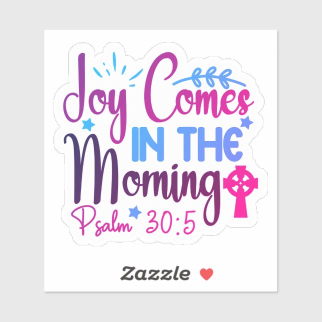 Sticker Joy arrive le matin (Feuille)